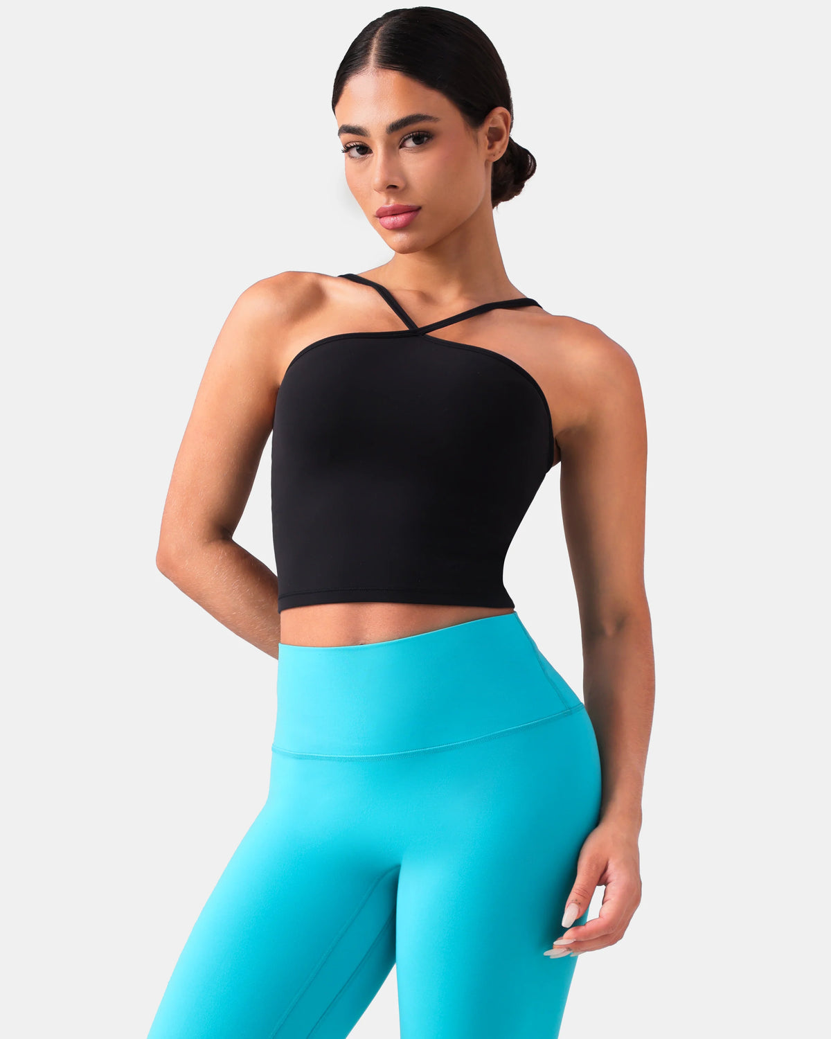 Dreamlux® Cross-Front Halter Top w/ Convertible Straps 4