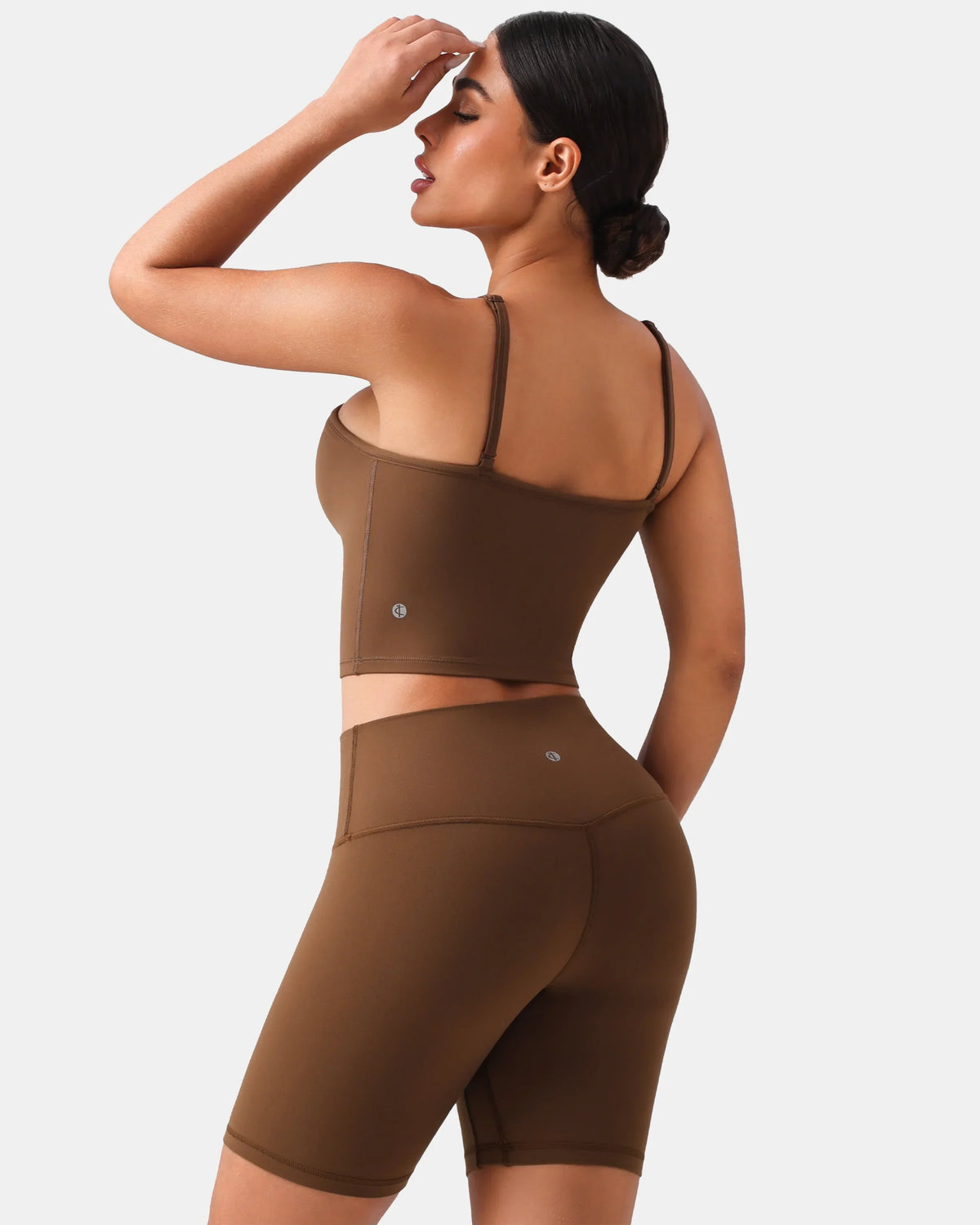 Dreamlux® Cross-Front Halter Top w/ Convertible Straps — Cocoa