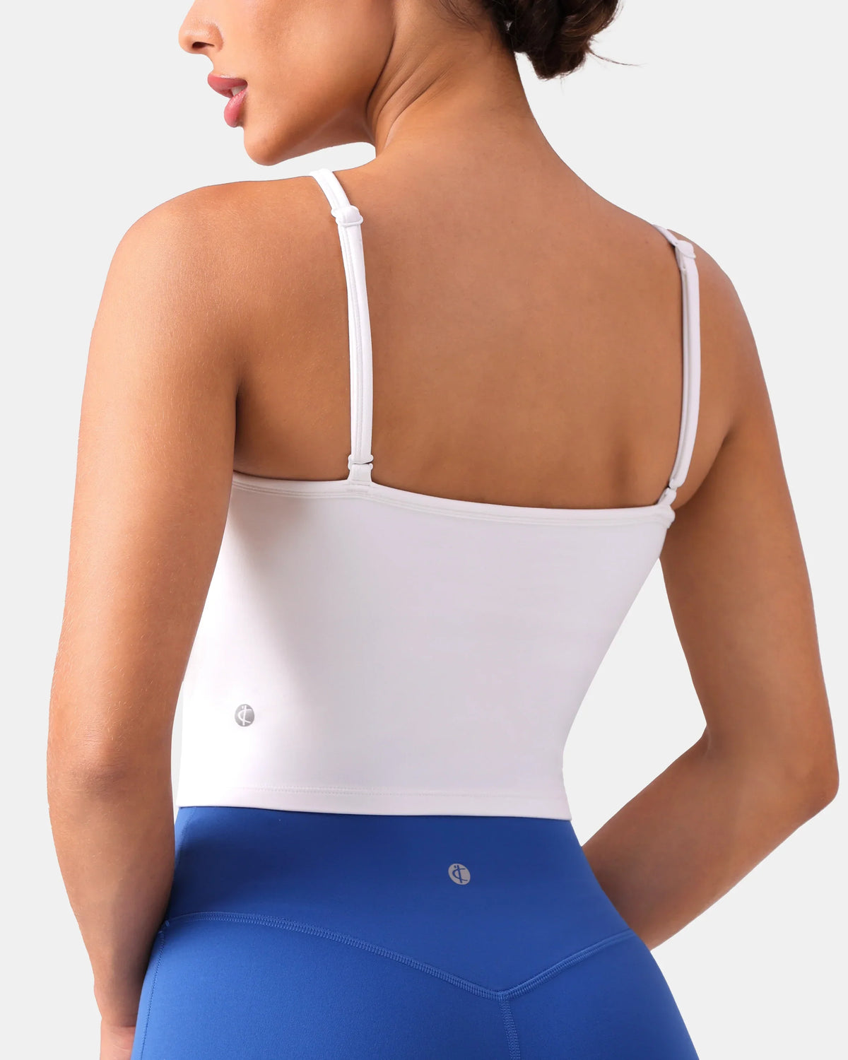 Dreamlux® Cross-Front Halter Top w/ Convertible Straps — White