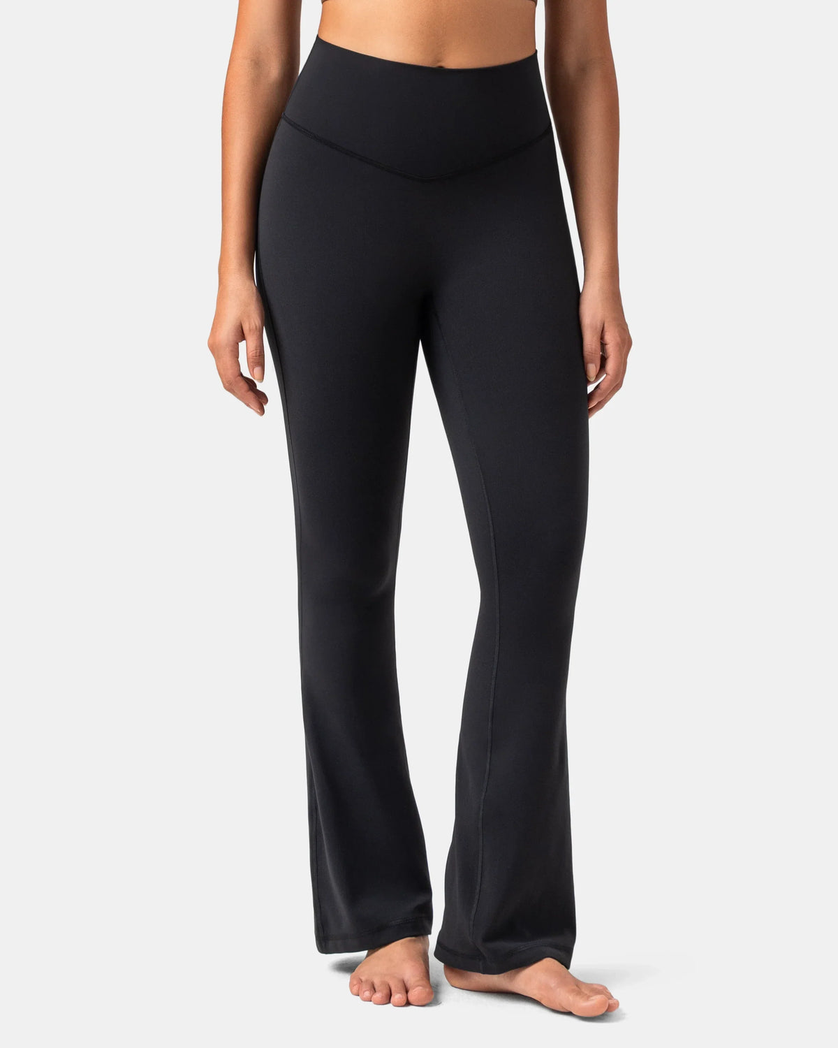 Dreamlux® No Front Seam Flare Legging 29.5" - Standard — Black