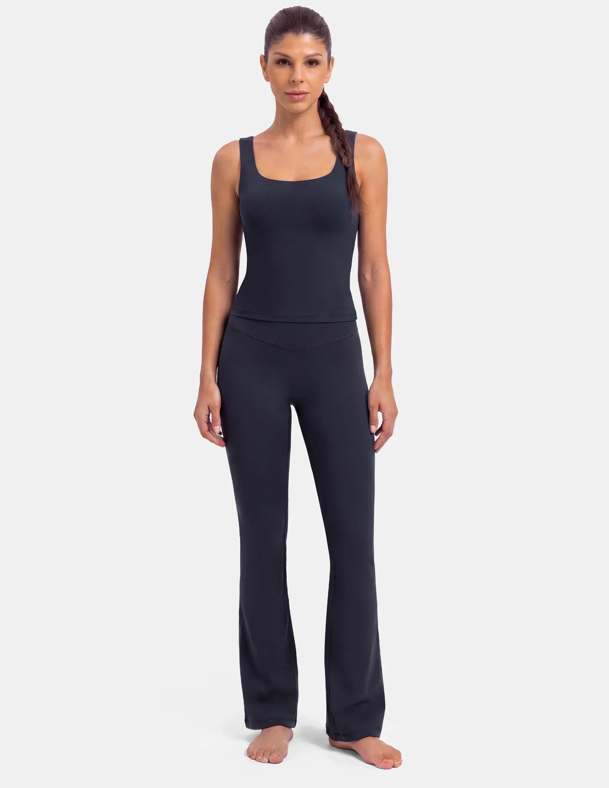 Dreamlux® No Front Seam Flare Legging 29.5" - Standard — Blue Ink