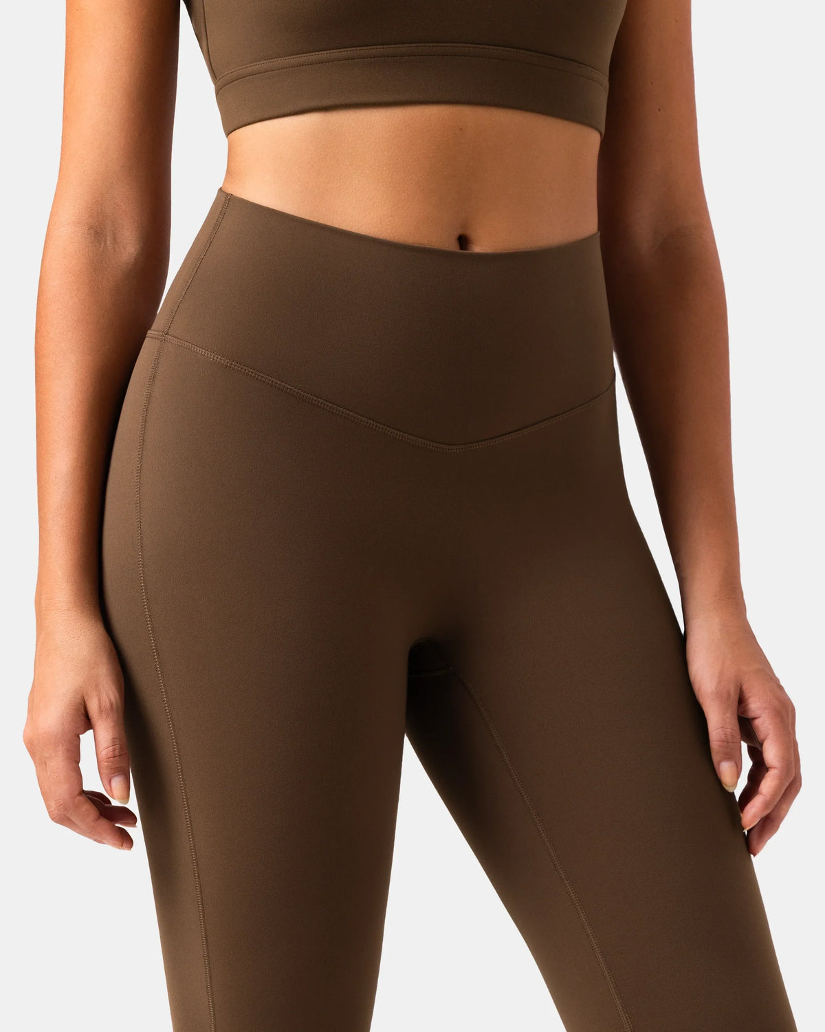 Dreamlux® No Front Seam Flare Legging 29.5" - Standard — Cocoa