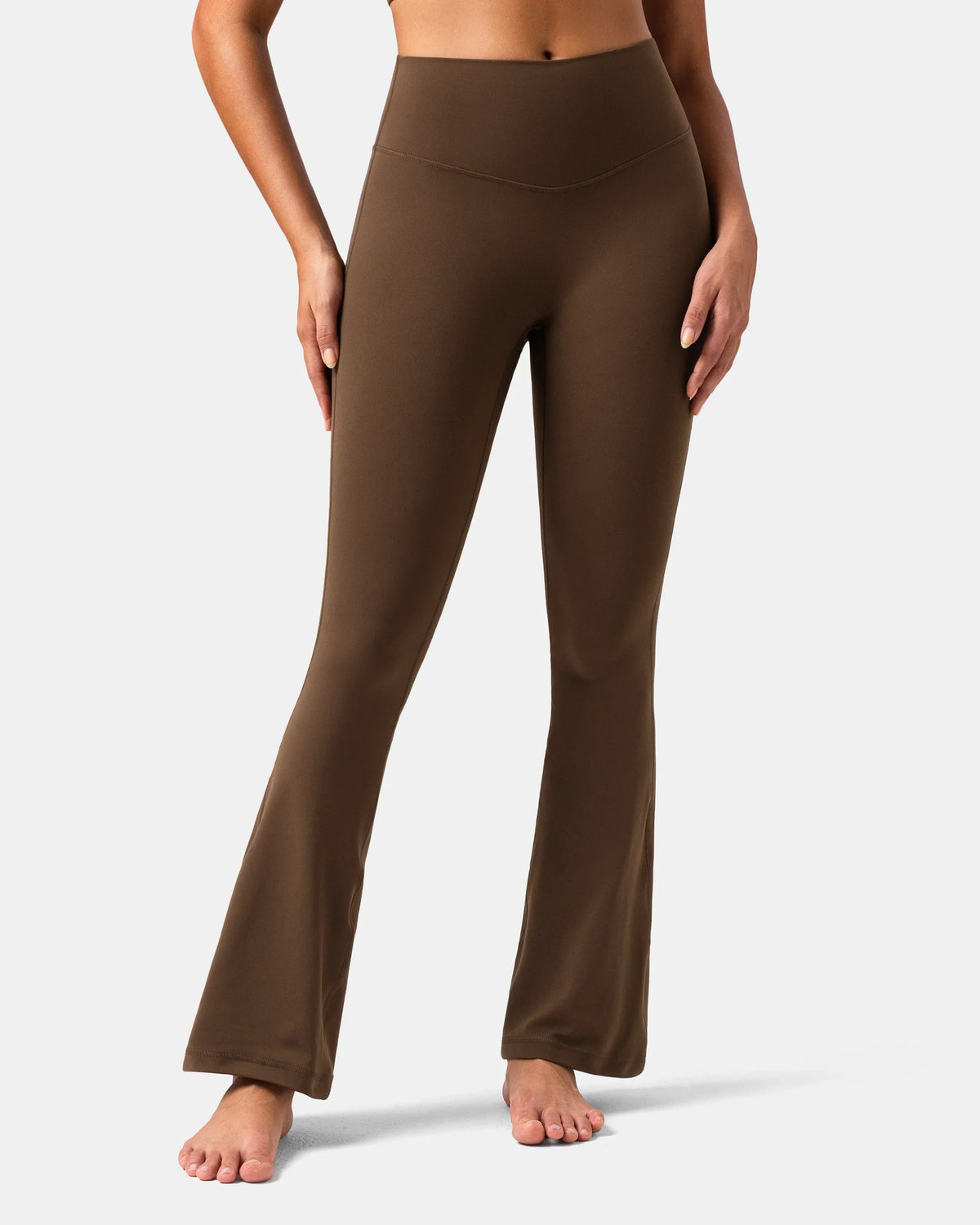 Dreamlux® No Front Seam Flare Legging 29.5" - Standard — Cocoa
