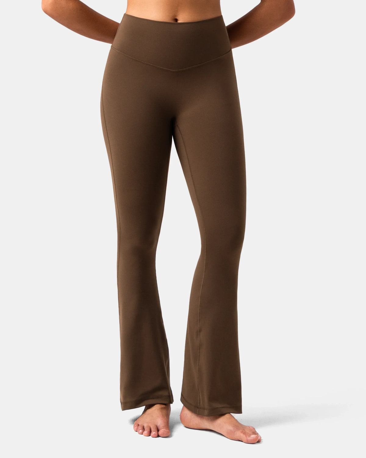 Dreamlux® No Front Seam Flare Legging 29.5" - Standard — Cocoa