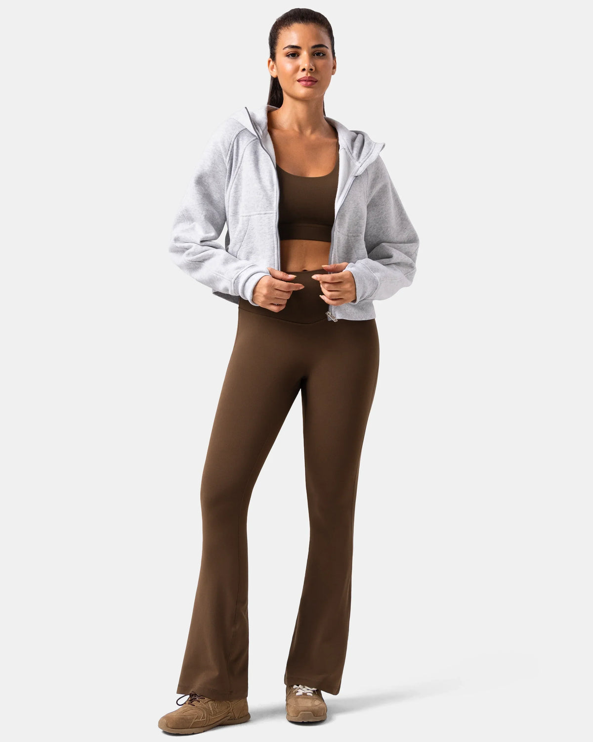 Dreamlux® No Front Seam Flare Legging 29.5" - Standard — Cocoa