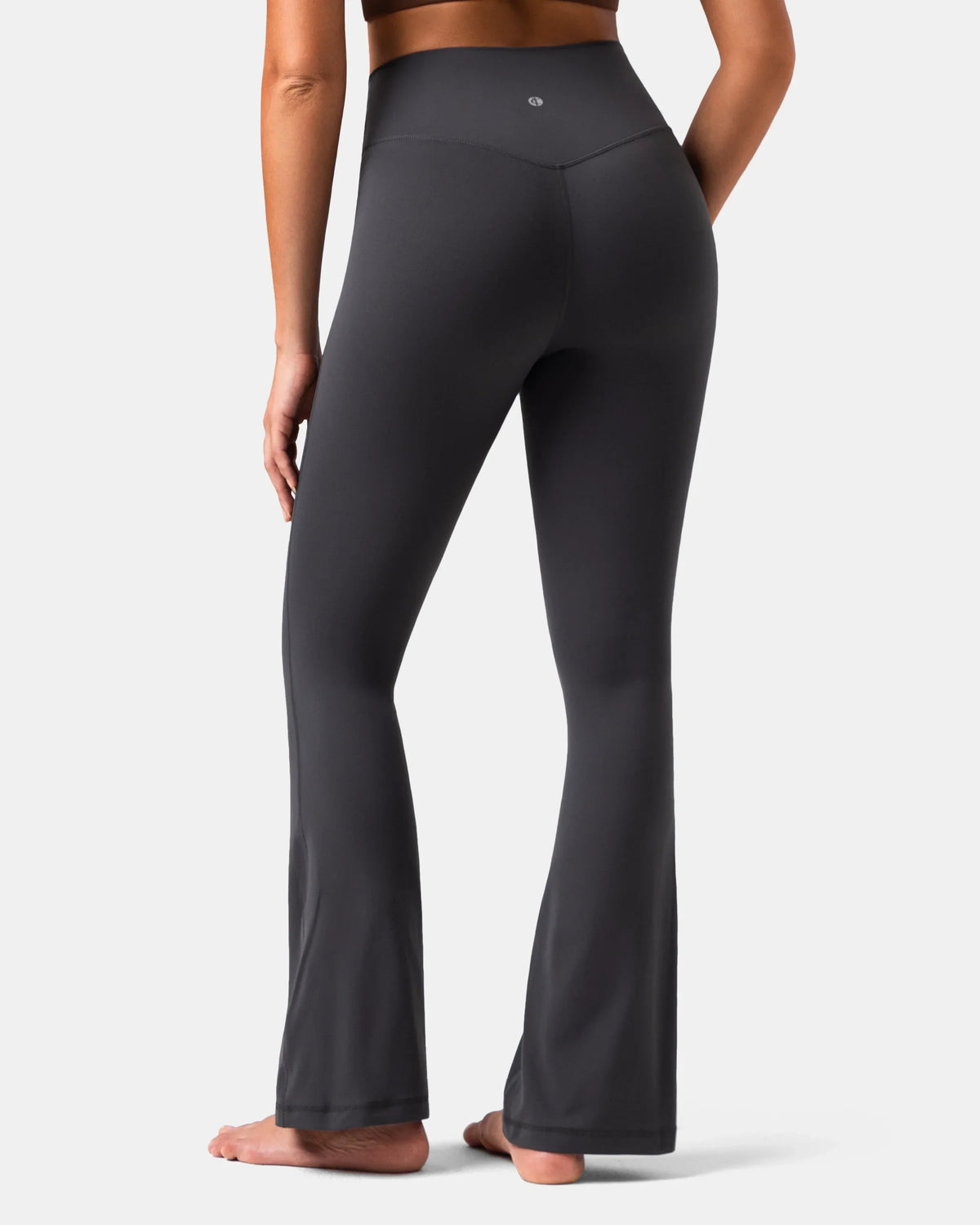 Dreamlux® No Front Seam Flare Legging 29.5" - Standard — Dark Carbon