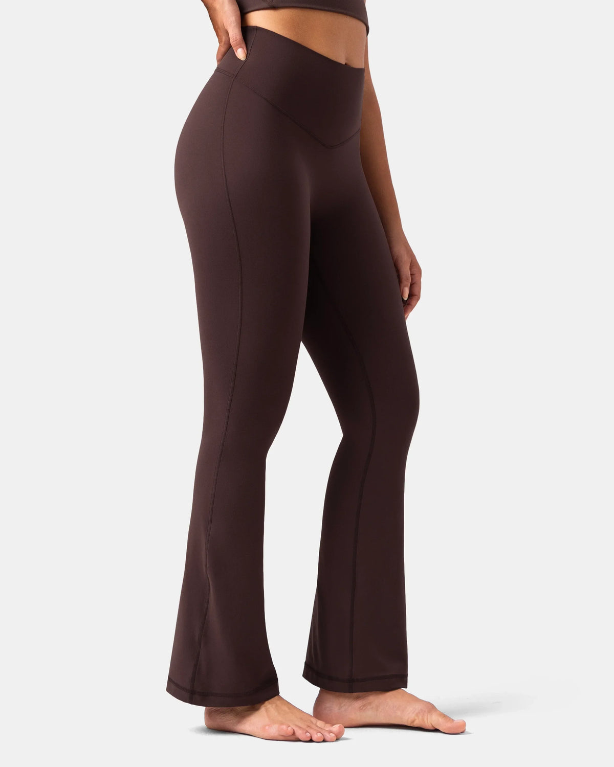 Dreamlux® No Front Seam Flare Legging 29.5" - Standard — Espresso