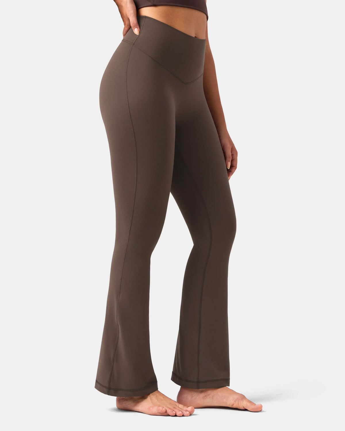 Dreamlux® No Front Seam Flare Legging 29.5" - Standard — Major Brown