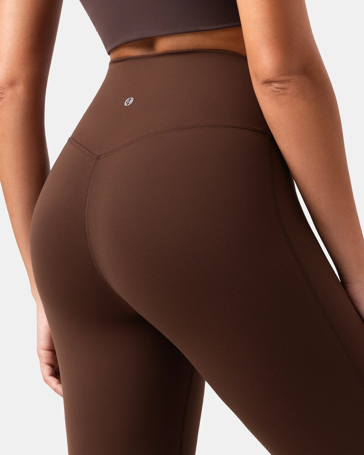 Dreamlux® No Front Seam Flare Legging 29.5" - Standard — Roasted Chestnut