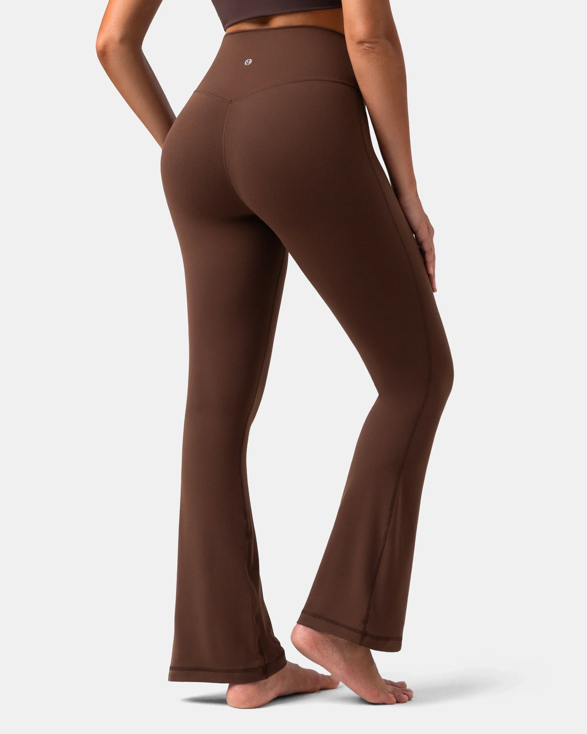 Dreamlux® No Front Seam Flare Legging 29.5" - Standard — Roasted Chestnut
