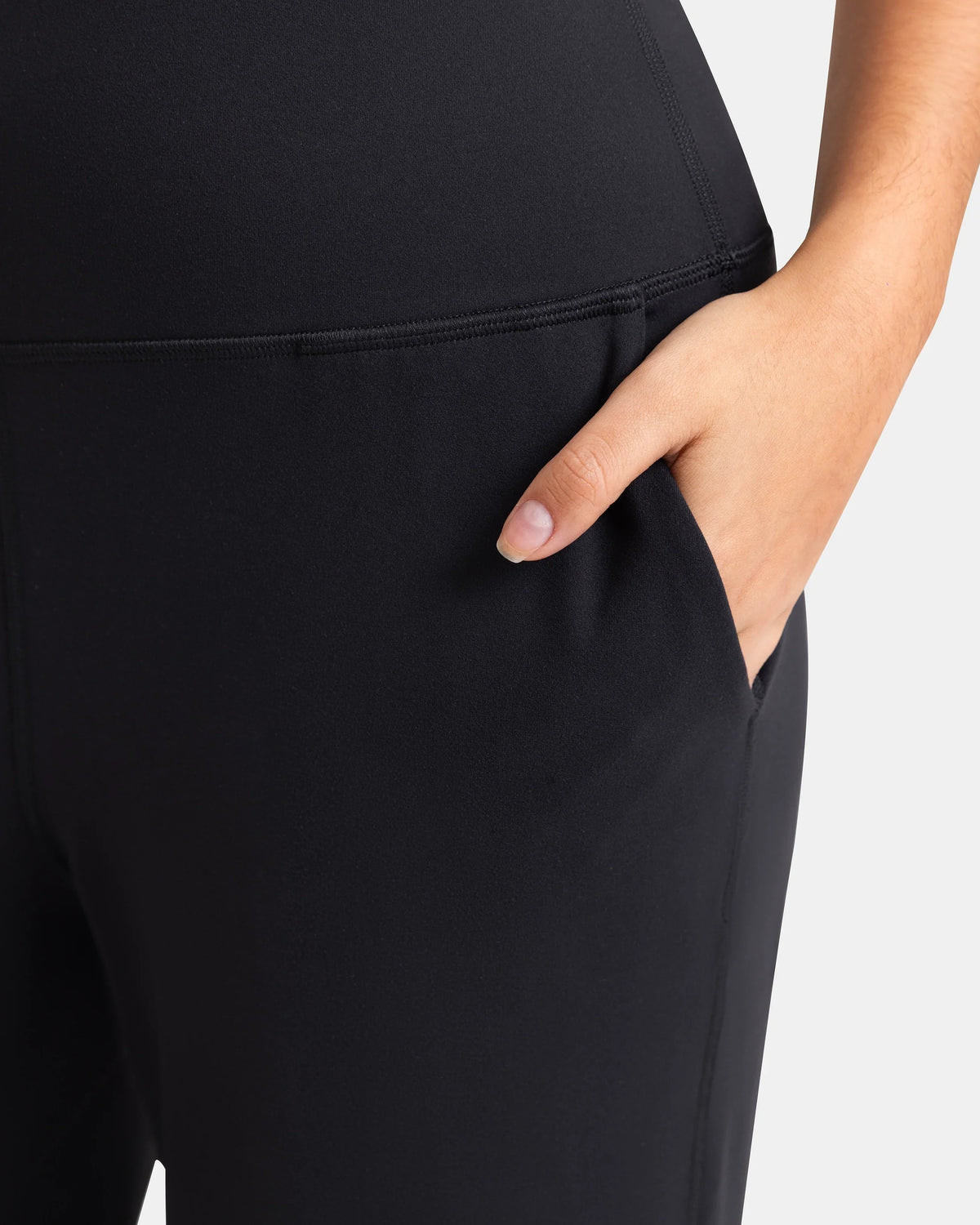 Dreamlux® Wide Leg High Waisted Ultra Soft 27.5" Daily Pant - Petite — Black