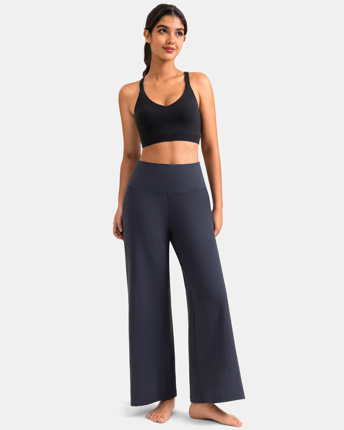 Dreamlux® Wide Leg High Waisted Ultra Soft 27.5" Daily Pant - Petite 2