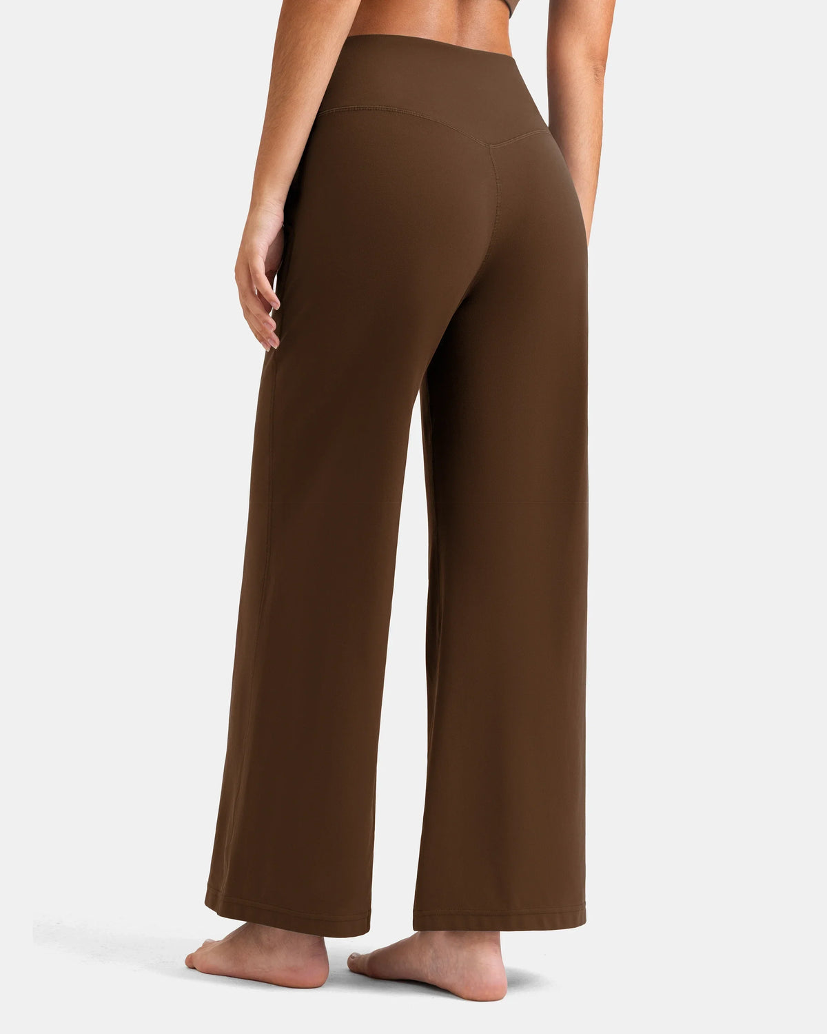 Dreamlux® Wide Leg High Waisted Ultra Soft 27.5" Daily Pant - Petite — Cocoa 