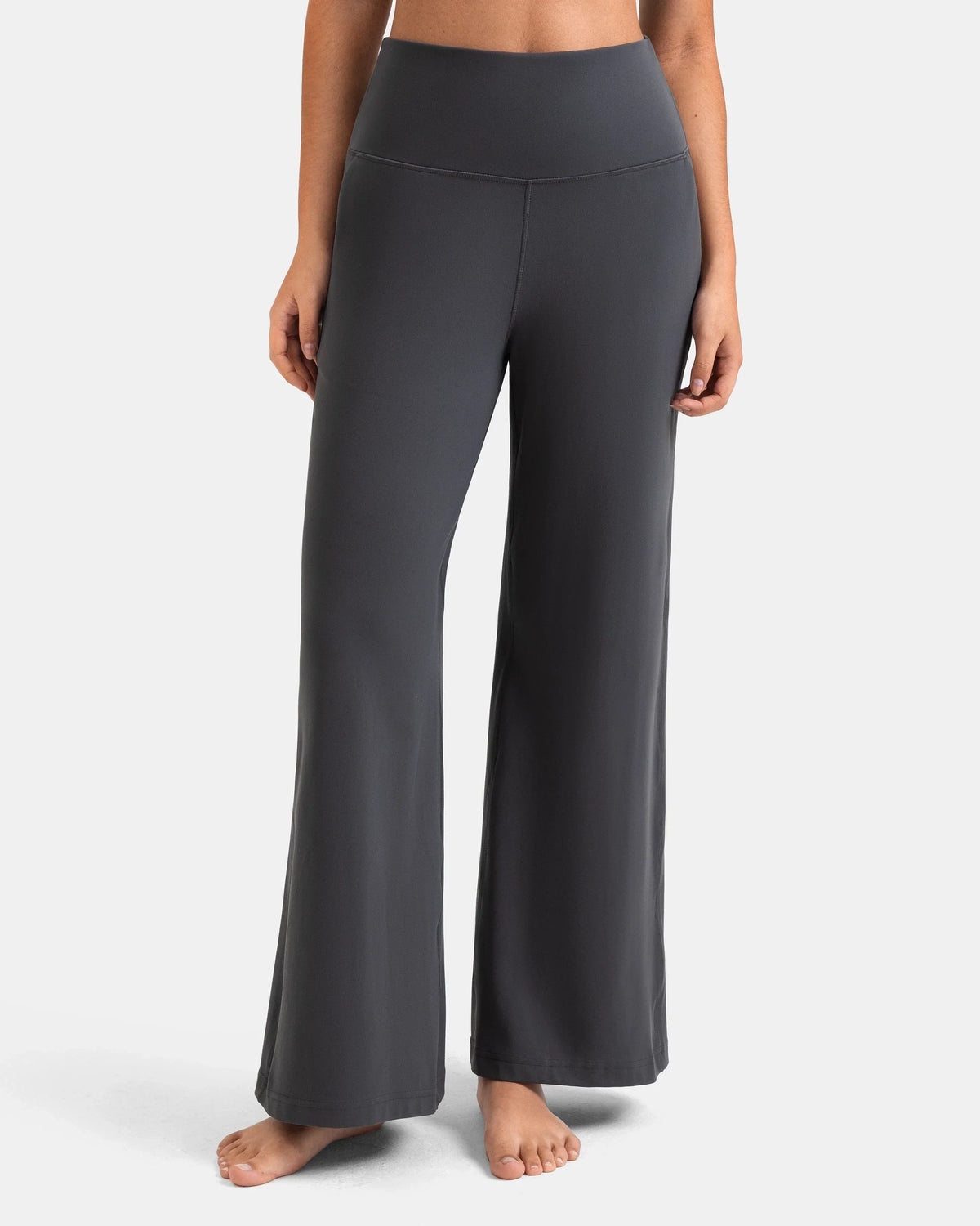 Dreamlux® Wide Leg High Waisted Ultra Soft 27.5" Daily Pant - Petite — Dark Carbon