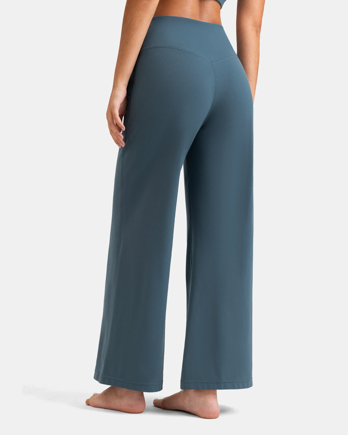 Dreamlux® Wide Leg High Waisted Ultra Soft 27.5" Daily Pant - Petite — Dark Jasper