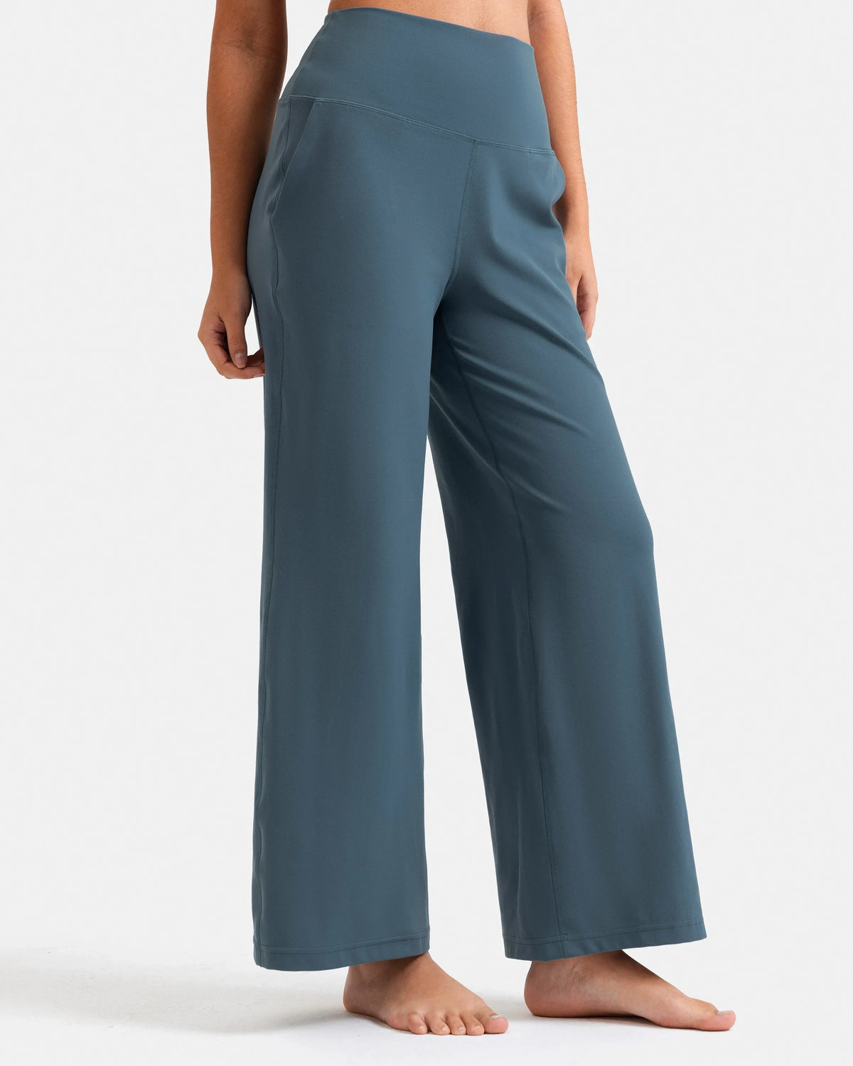 Dreamlux® Wide Leg High Waisted Ultra Soft 27.5" Daily Pant - Petite — Dark Jasper
