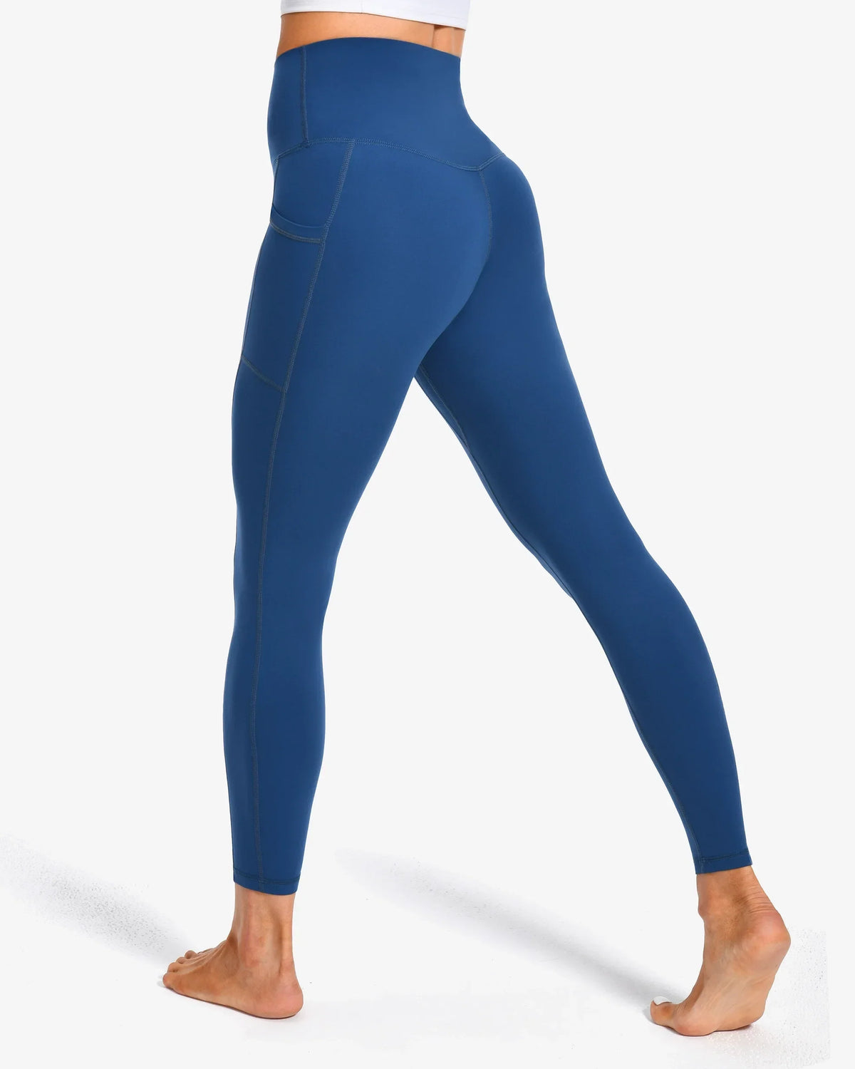 Essential High Waisted 25" Legging w/ Pockets — Blue Grouper