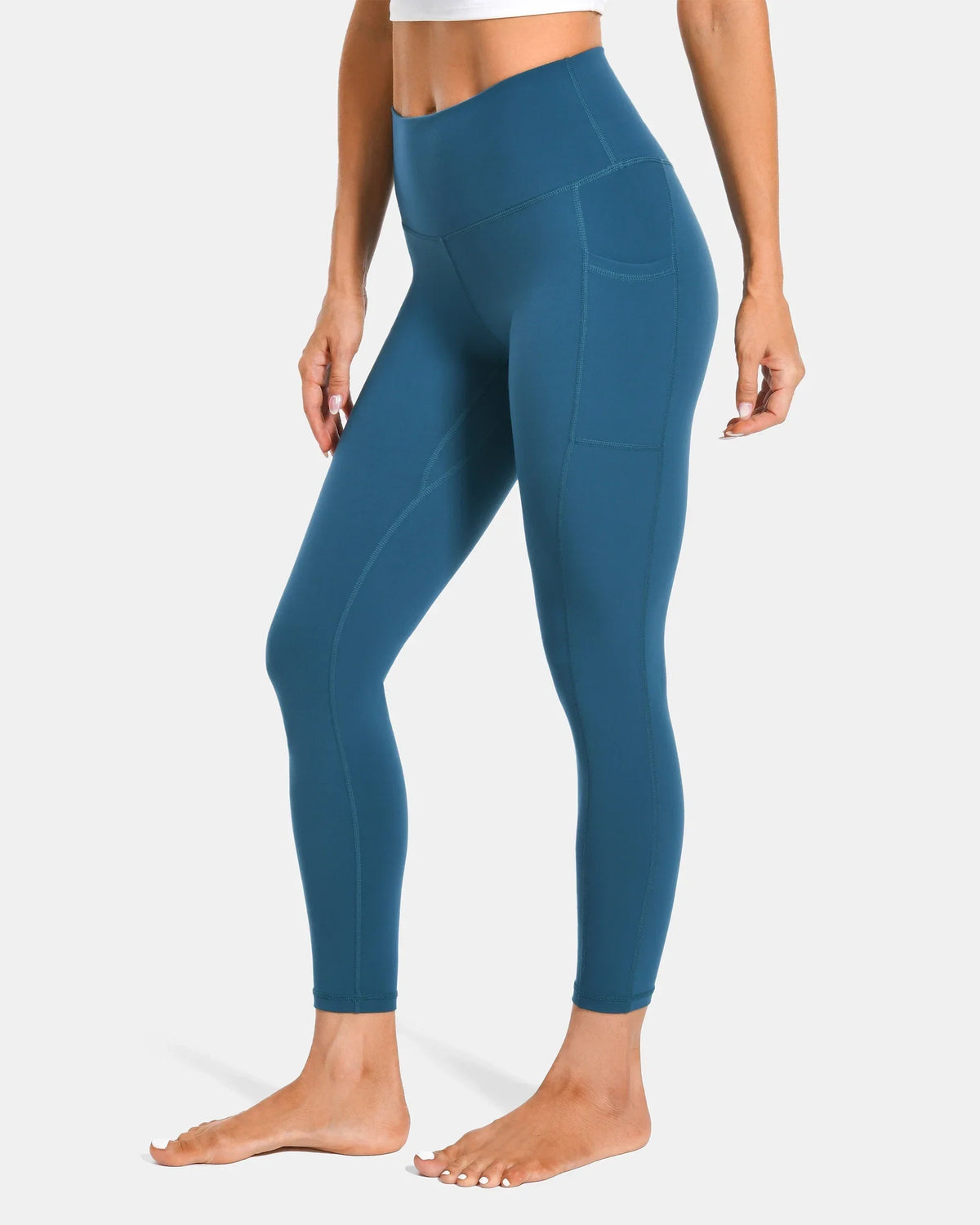 Essential High Waisted 25" Legging w/ Pockets — Dark Teal