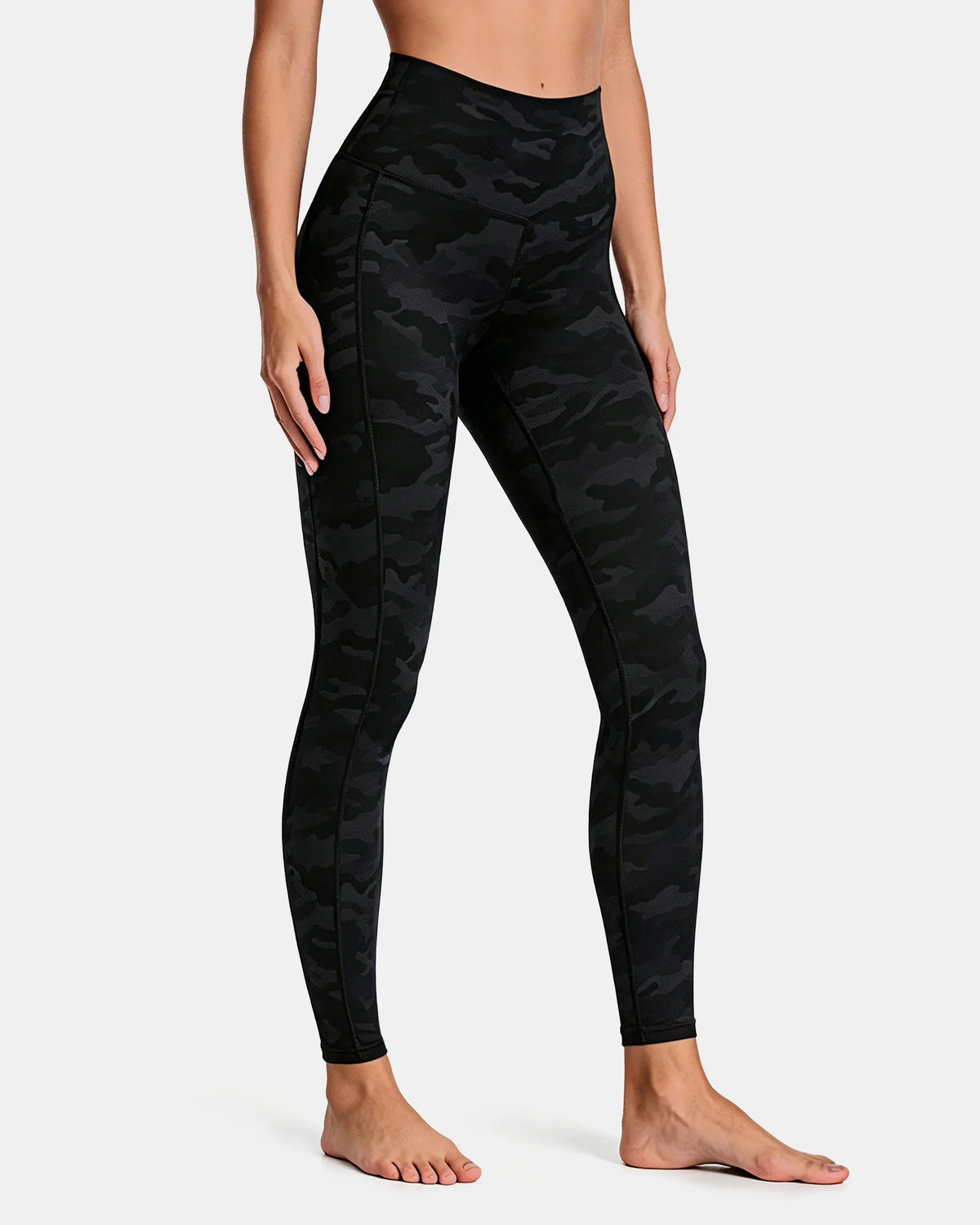 Essential High Waisted 25" Legging w/ Pockets — Deep Grey Camo