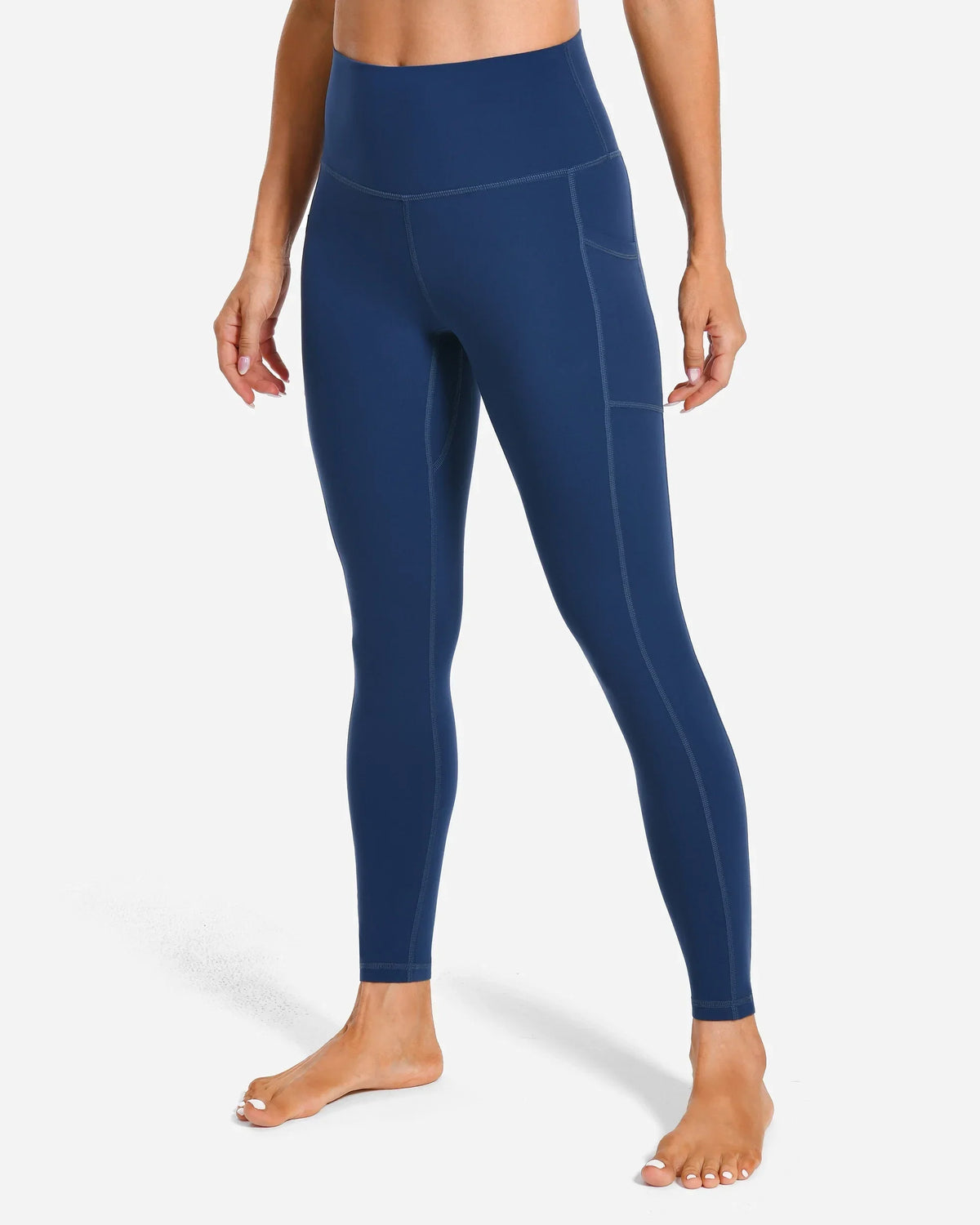 Essential High Waisted 25" Legging w/ Pockets — Midnight Blue