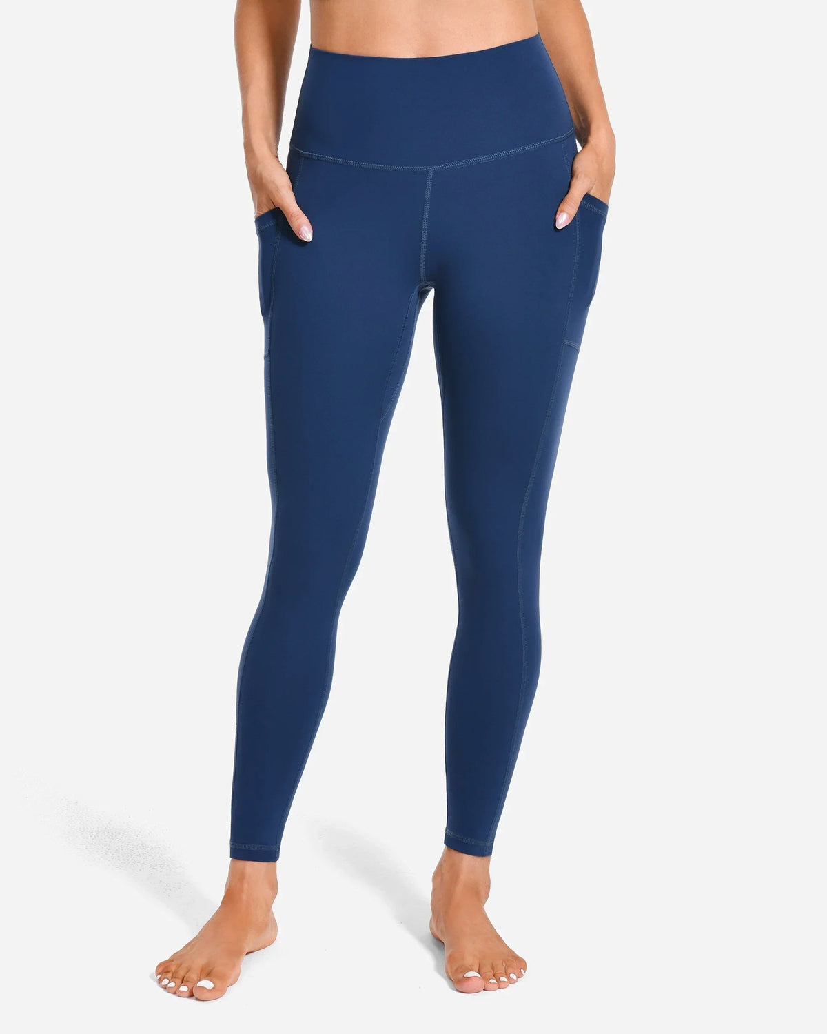 Essential High Waisted 25" Legging w/ Pockets — Midnight Blue