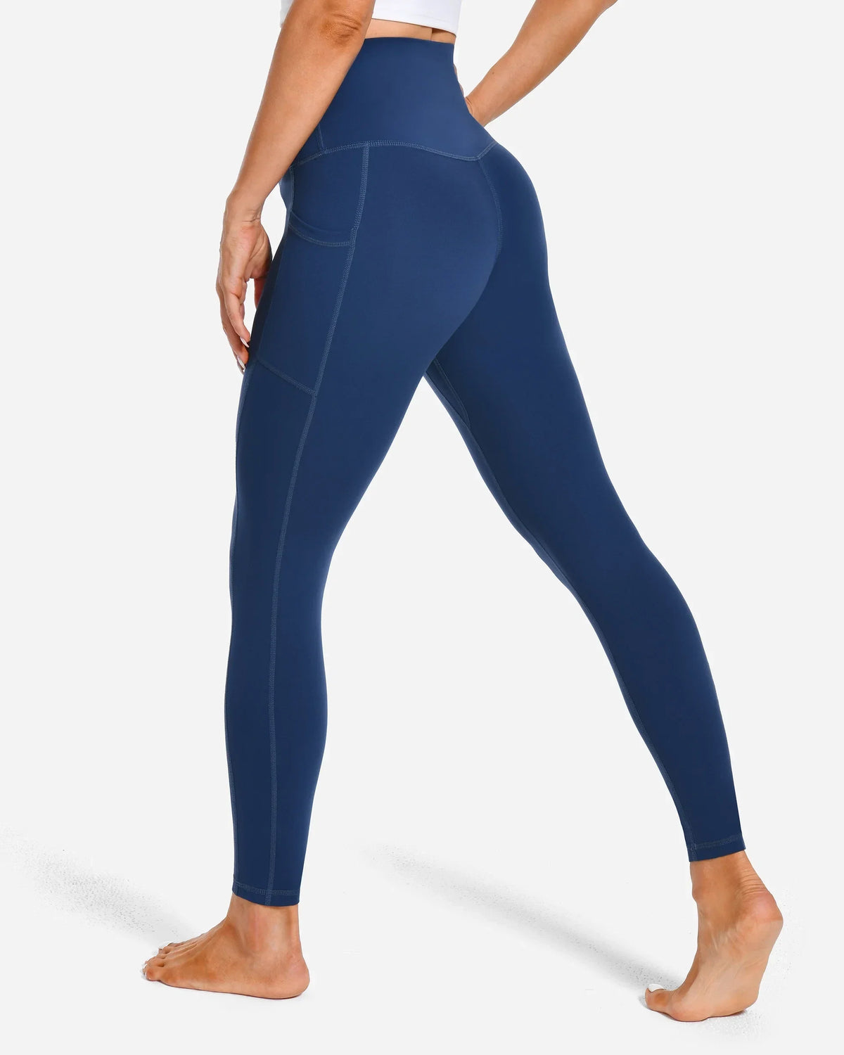 Essential High Waisted 25" Legging w/ Pockets — Midnight Blue