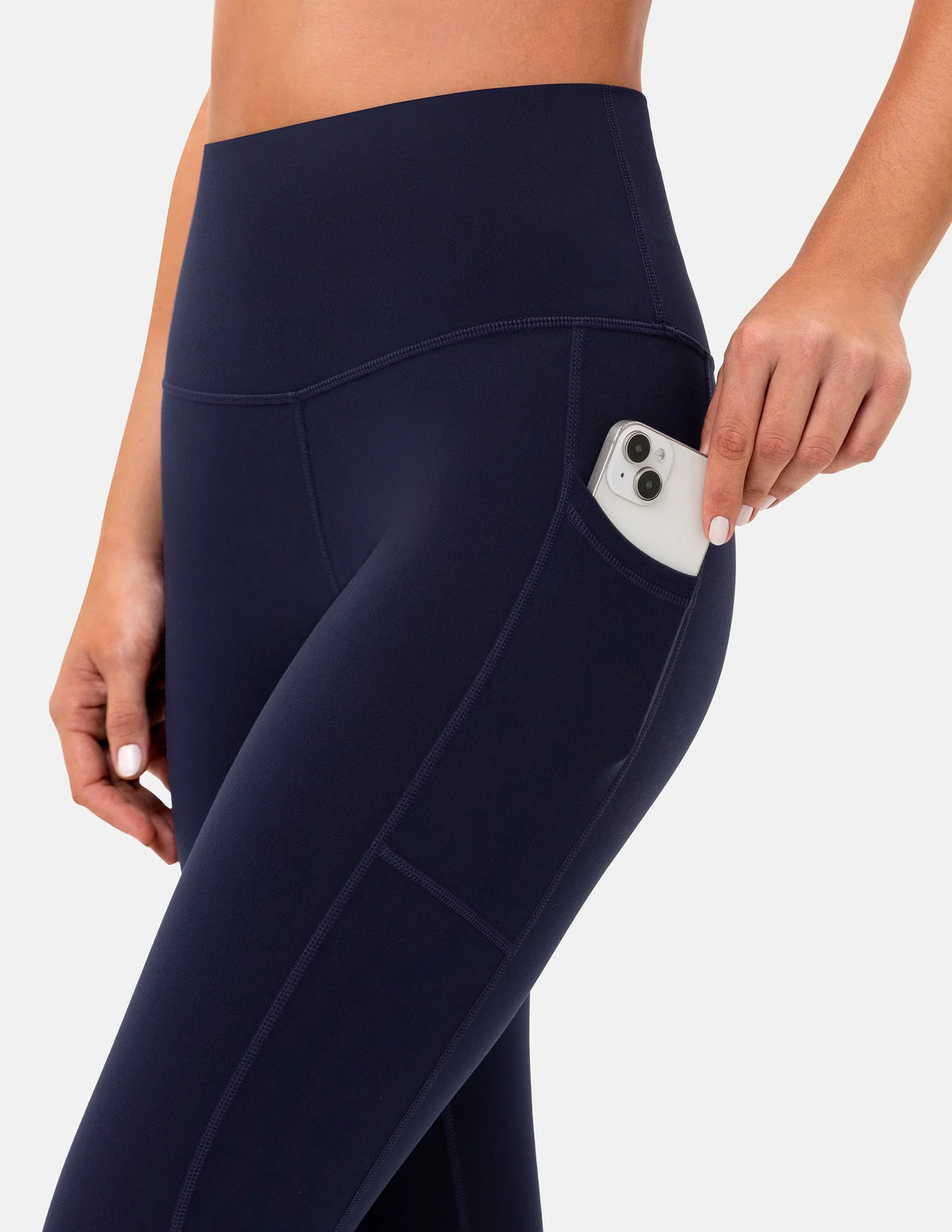 Essential High Waisted 25" Legging w/ Pockets — Navy