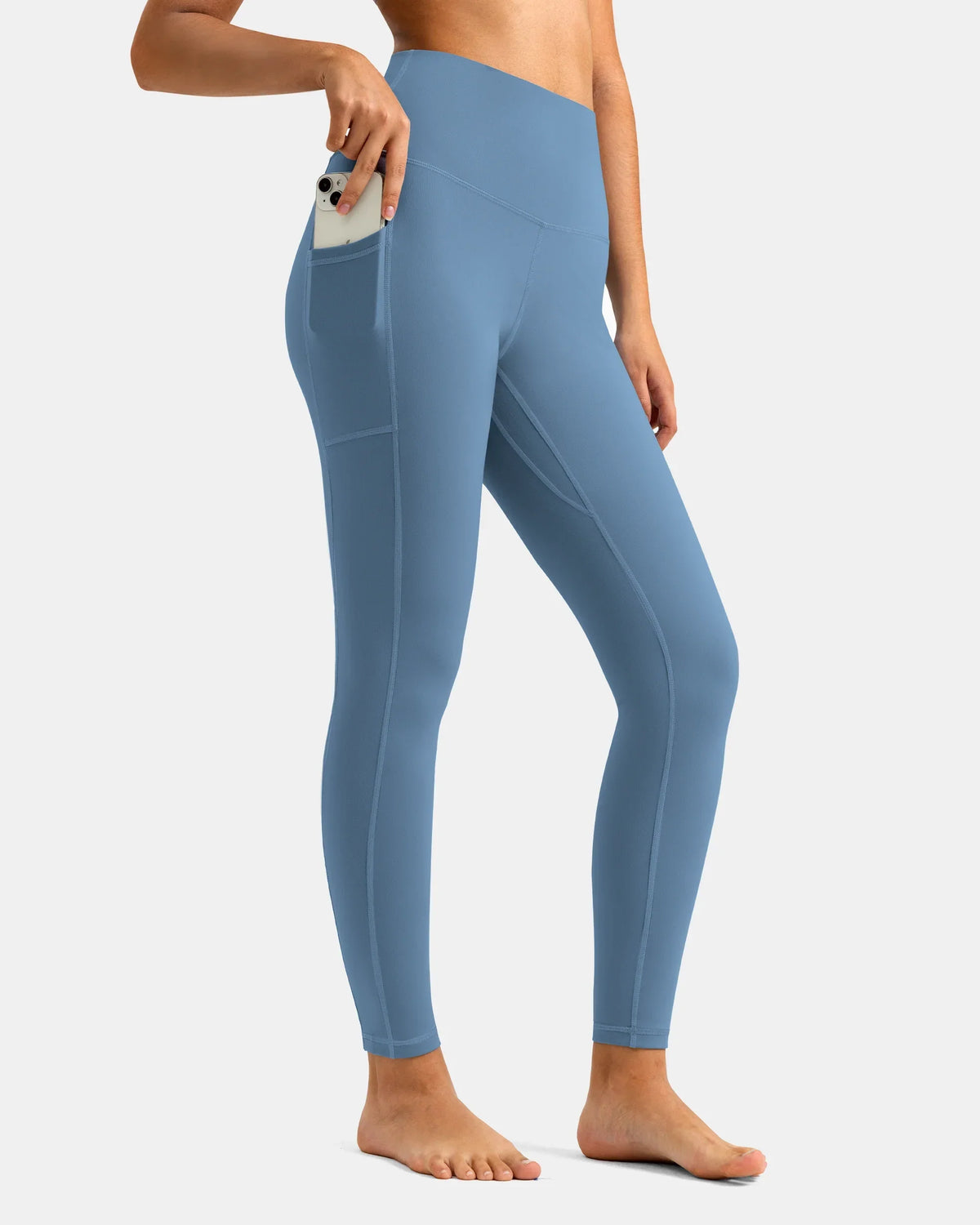 Essential High Waisted 25" Legging w/ Pockets — Blue Steel