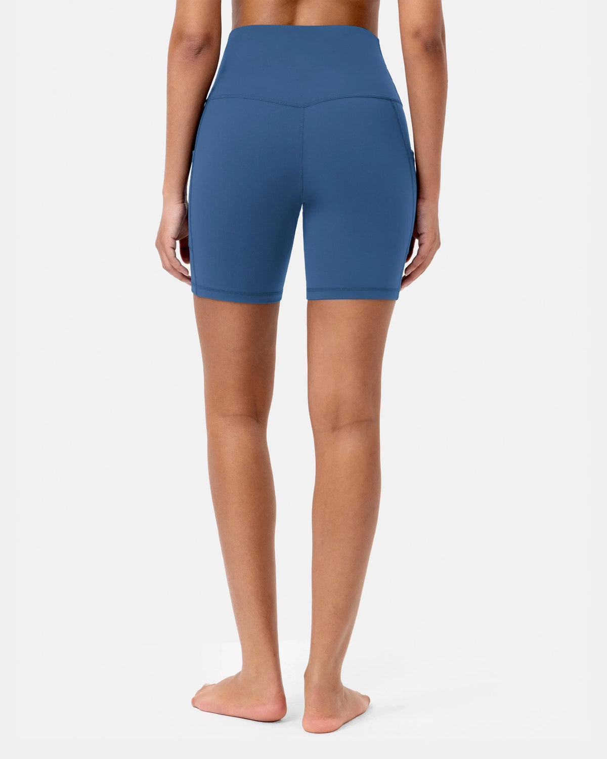 Essential High Waisted 6" Sports Short w/ Pockets — Classic Blue