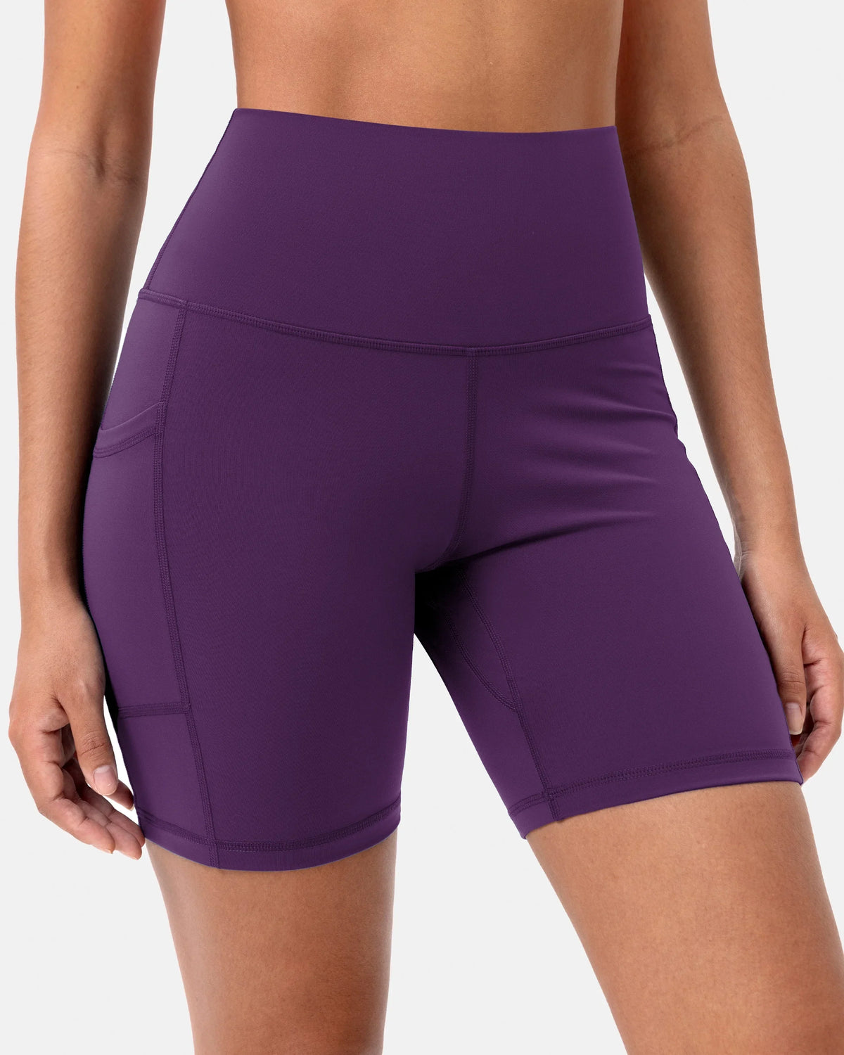 Essential High Waisted 6" Sports Short w/ Pockets — Deep Violet