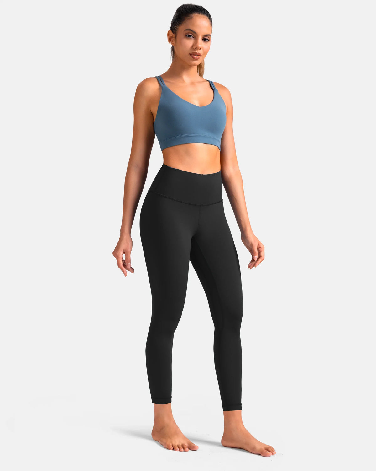Essential High Waisted 7/8 Sports Legging — Black