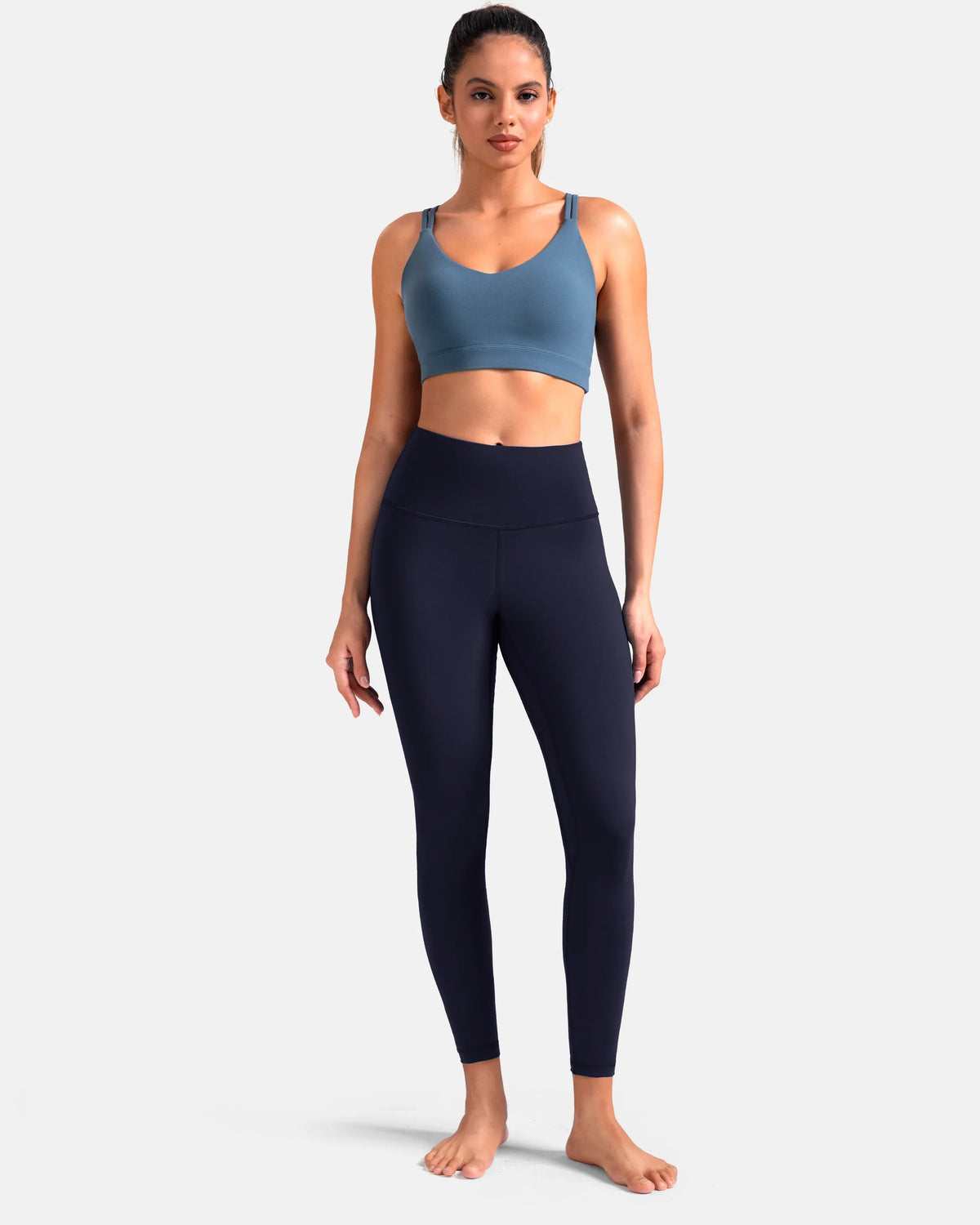Essential High Waisted 7/8 Sports Legging — Navy